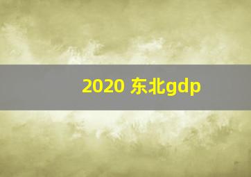 2020 东北gdp